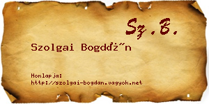 Szolgai Bogdán névjegykártya